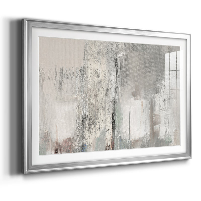 Rivage scintillant, impression sur papier, Argent, H 30 po x l 44 po x P 1,5 po