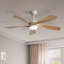 132 cm Modern Ceiling Fan with Led Light and Remote Control-704169214-704169215