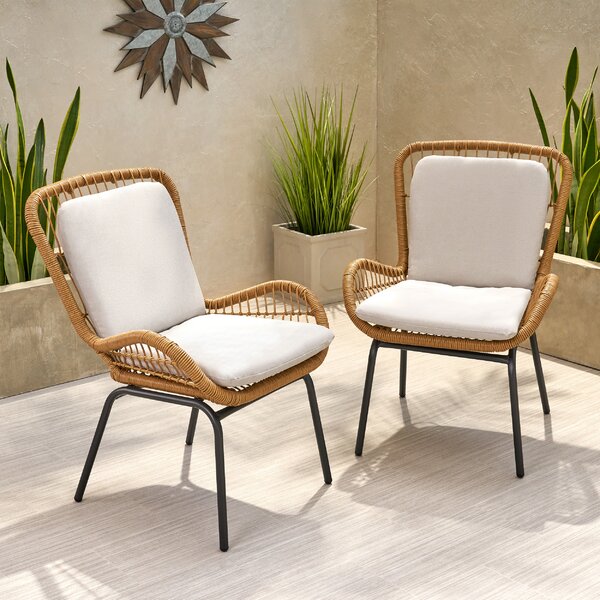 Bay Isle Home Mccaskill Patio Chair with Cushions & Reviews | Wayfair