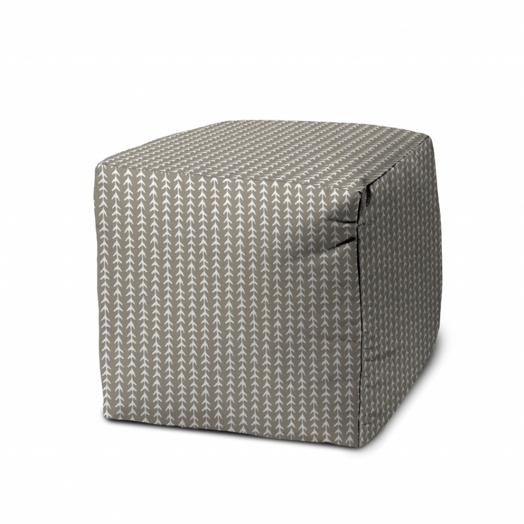 WEAVE Coral Indoor/Outdoor Pouf - Zipper Cover with Luxury Polyfil Stuffing  - 17 x 17 x 17 Cube