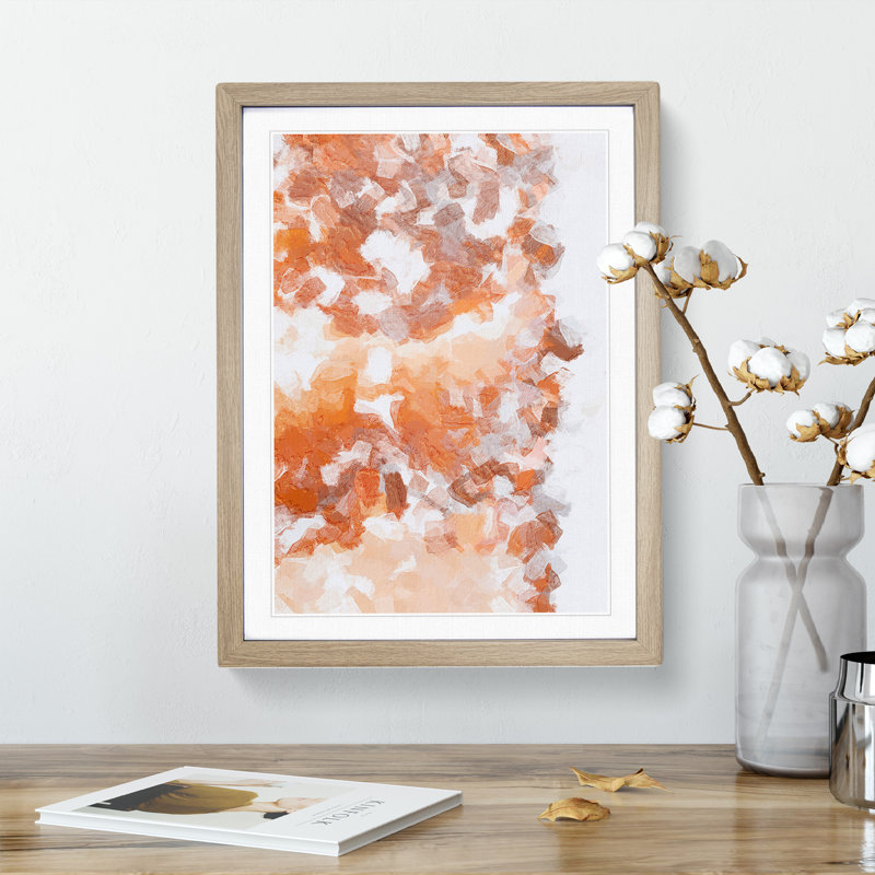 Desire the West Abstract - Framed Print, 46cm H x 34cm W x 2cm D, Oak