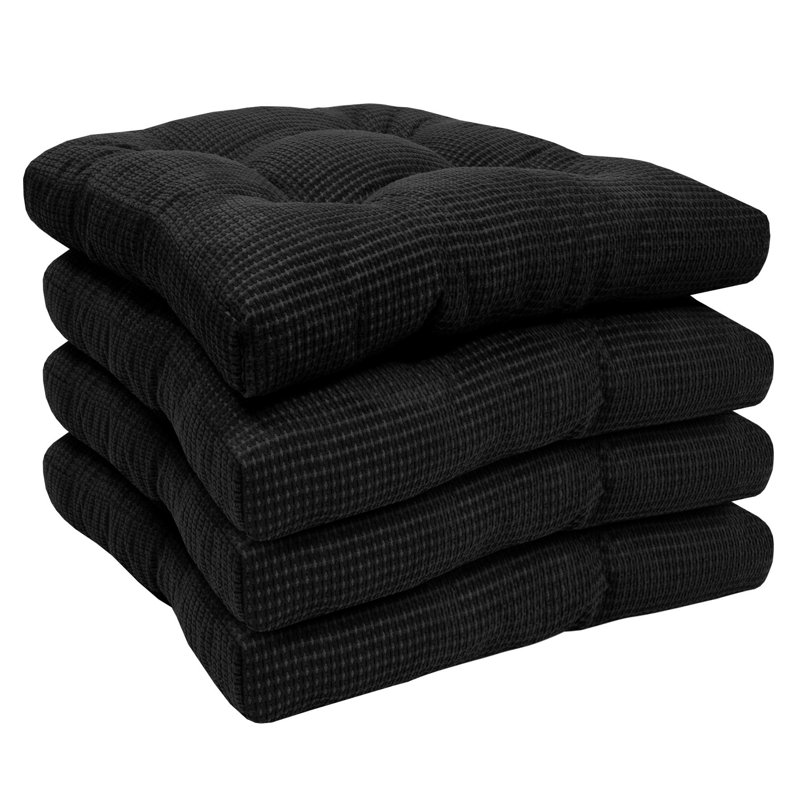 Coussin de chaise à mémoire de forme, Noir, 2