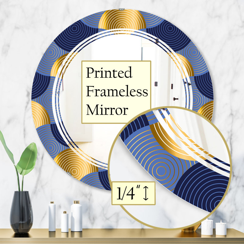 Miroir mural sans cadre Waves, H 31,5 po x l po