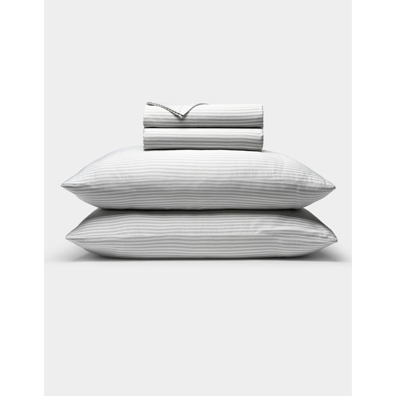 Bamboo Sheet Set, King Sheet Set, Classic Stripe in Dew