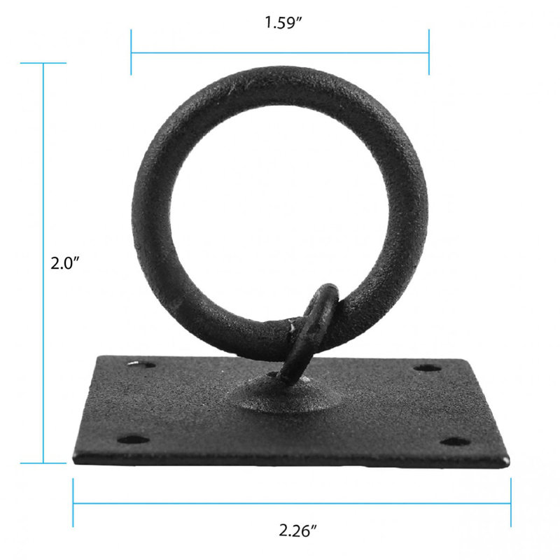 Poignée ronde en fer forgé 1 3/4" cabinet mission