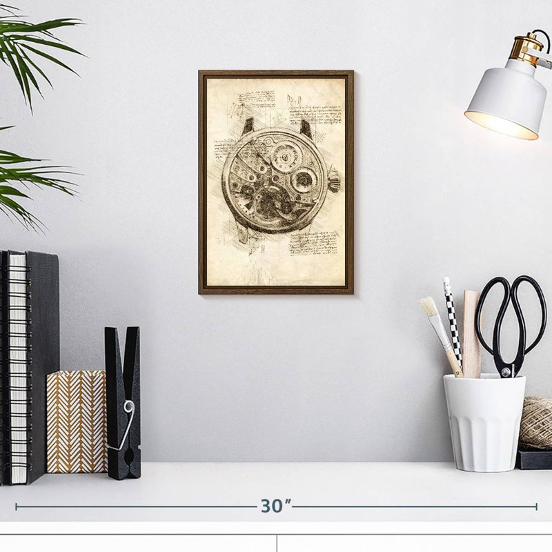 Vieille Rolex à l'intérieur, 9" x 13", Floating Frame Walnut