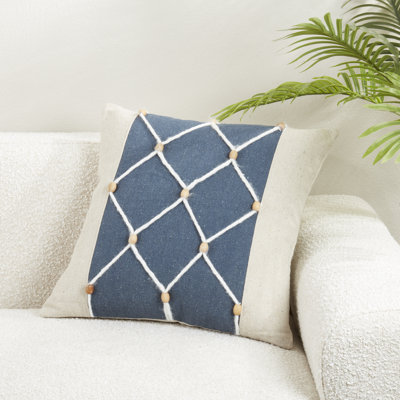 Oreiller en polyester Coastal Rope and Bead