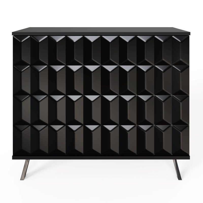 ELEVATE Tall 2 Door Sideboard, Black