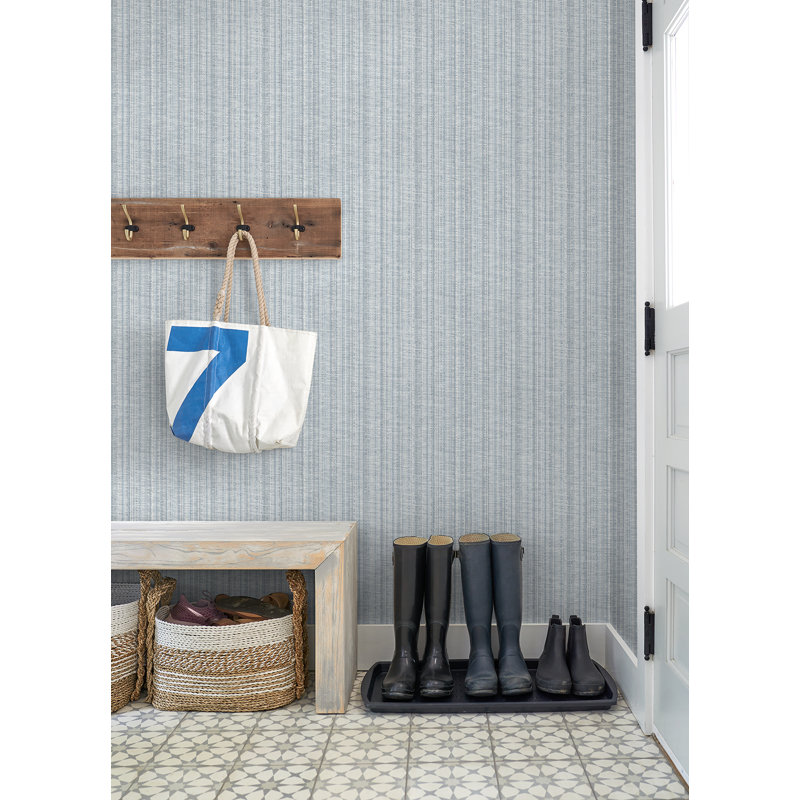 Simon Beige Woven Texture Wallpaper, Blue