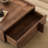 Walnut solid wood TV cabinet coffee table