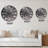 Abstract Translucent Grey Ink Clouds - Modern Wall Clock-34060188