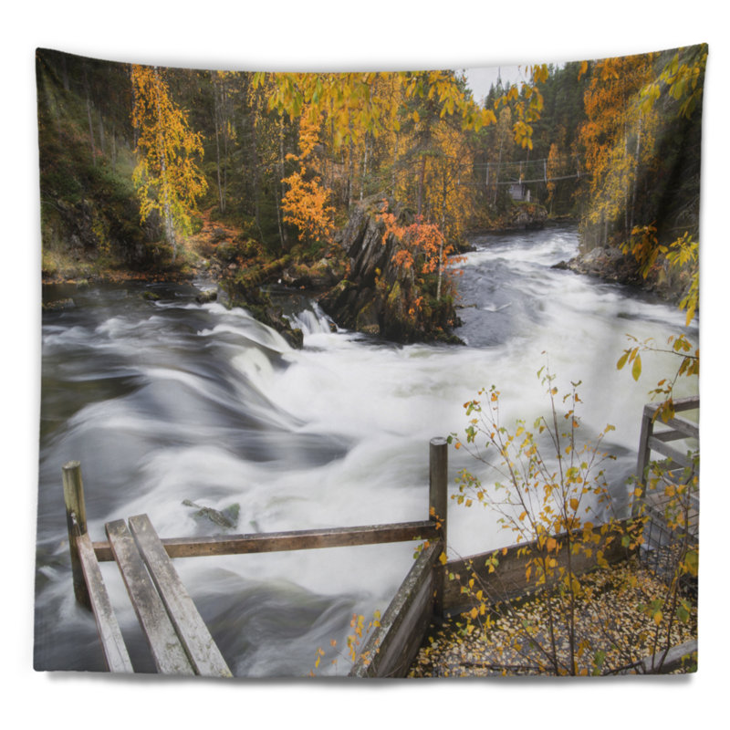 Tapisserie «Fall River over Riffles and Rocks», H 50 po x l 60 po