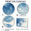«Soft Leaves In Hazy Blues Watercolor II», art mural sur toile Plants-433476609-433476639