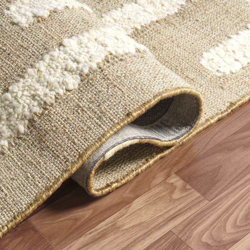 Tapis intérieur / extérieur en laine naturelle et en jute, Tapis de couloir 2 pi 6 po x 8 pi