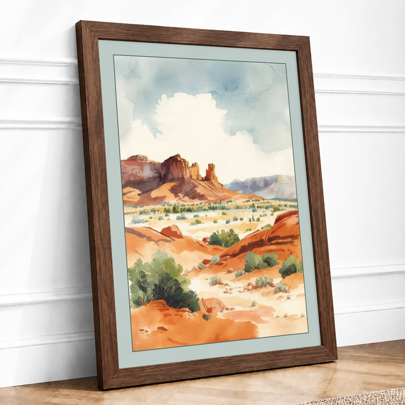 Desert Under Stars Scandinavian - Print, Walnut, A1 - 84.1 x 59.4 cm