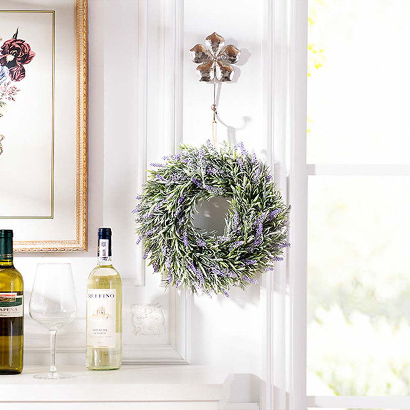 30cm Round Artificial Lavender Hanging Wreath for Decoration