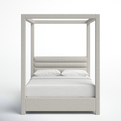 Herma Linen Upholstered Canopy Bed