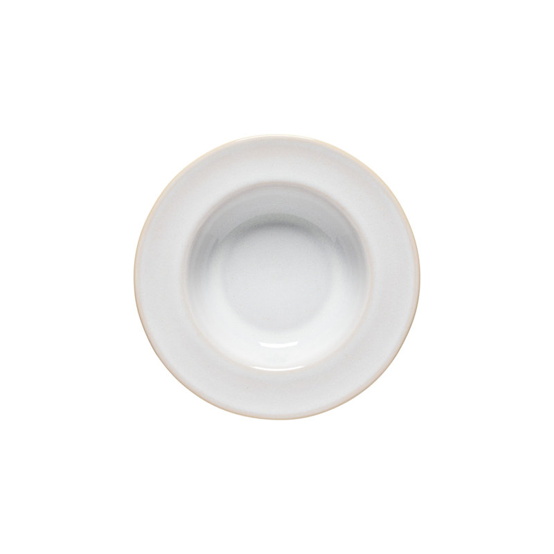 Roda Handmade Stoneware Pasta Plate, Branca