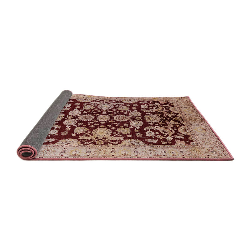 Tapis oriental rouge / beige Downton, Carré 5 pi