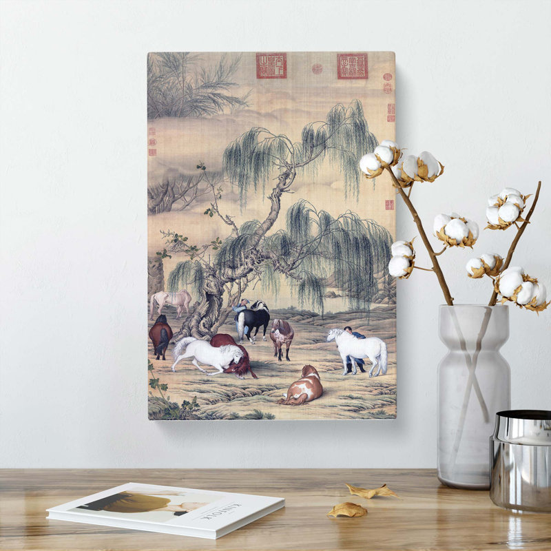 Horses by Lang Shining - Wrapped Canvas, 60cm H x 40cm W x 3cm D