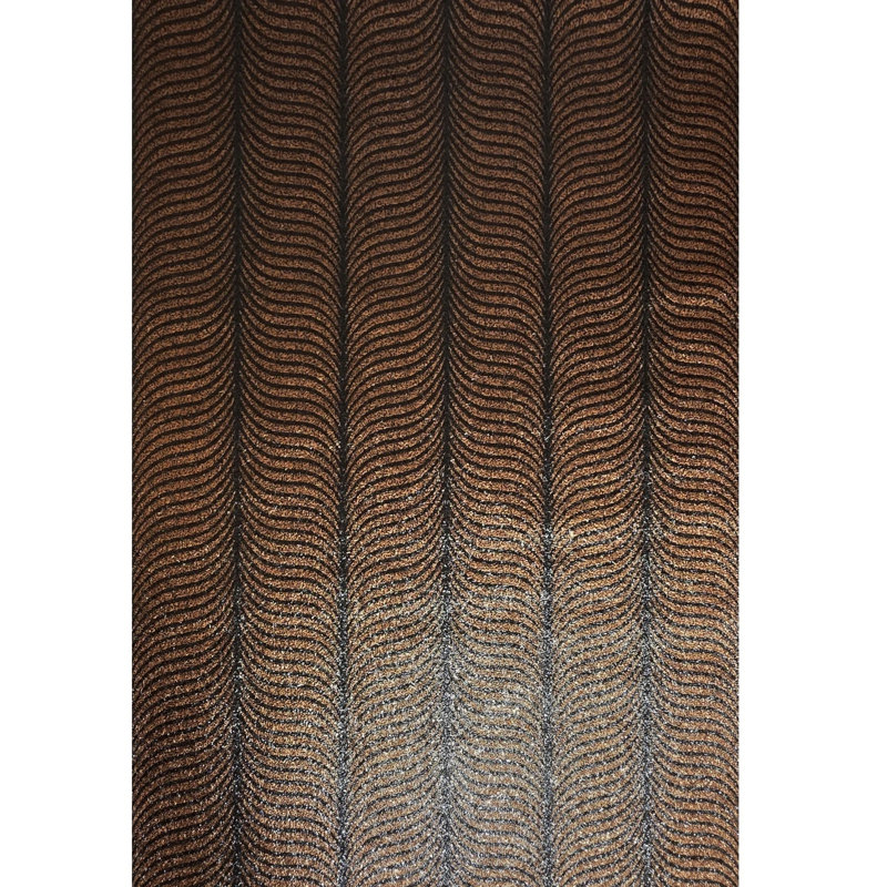 Papier peint à motif de plumes de pierre noire et de cuivre naturel Terra Mica