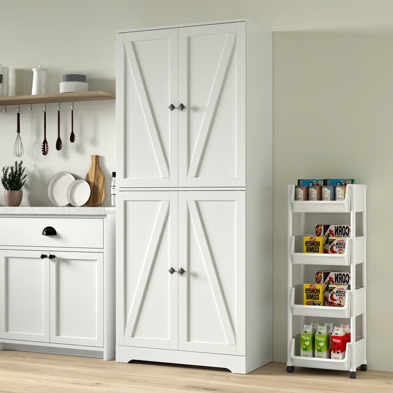 Armoire de rangement de 72 po de hauteur, Blanc