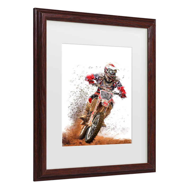 The Macneil Studio «Motocross», art encadré mat, Brun, H 16,75 po x l 13,75 po x P 0,75 po