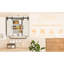 Armoire de rangement murale rustique en bois, porte de grange coulissante, style campagne rétro à 3 niveaux, blanc