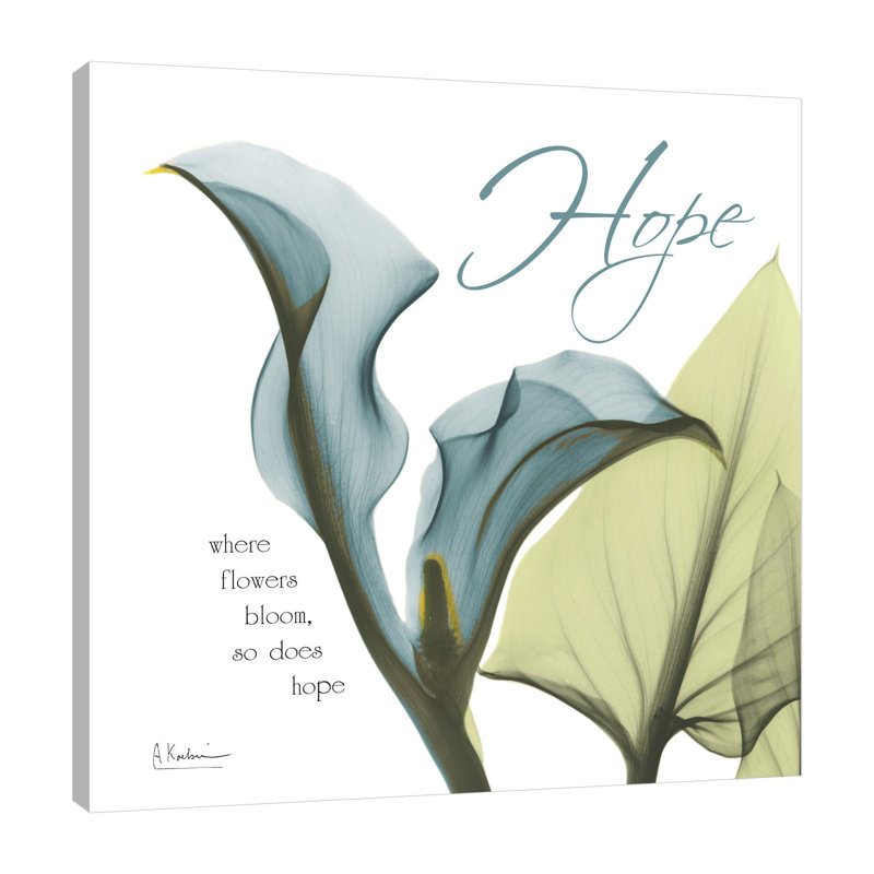 "Calla Hope", toile tendue par Albert Koetsier, H 48 po x l 48 po x P 1,5 po