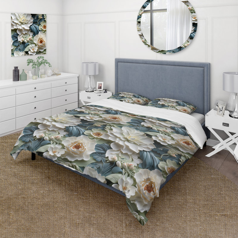 Ensemble de housse de couette Petask Symphony Blue Damask Harmony II - Damask