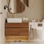 Petit meuble-lavabo flottant simple 31,5 pouces avec vasque en céramique-1919821080