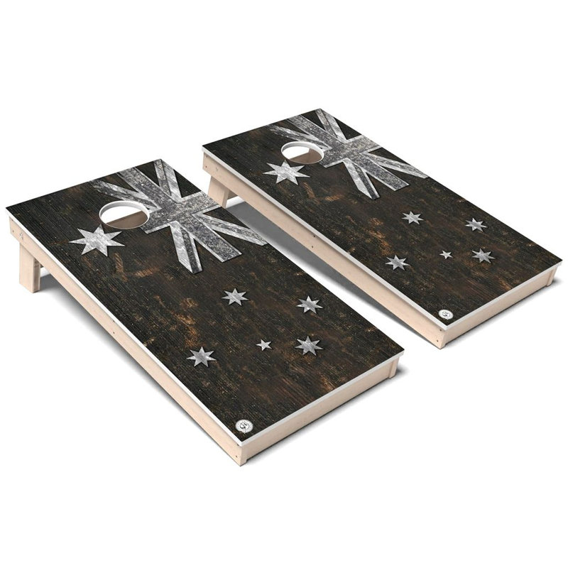 Ensemble de planches de cornhole en composite 4 saisons International Flag, Ajouter des lumières DEL