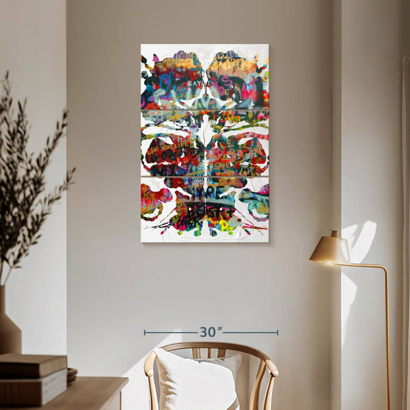 Avery Rorschach Graffiti, 57" H x 36" W