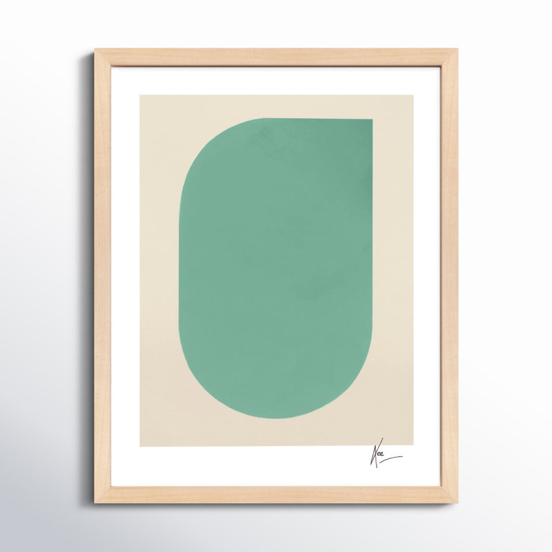 «Keyhole 5» par Lee Lessem - peinture encadrée, Brun, H 30 po x l 24 po