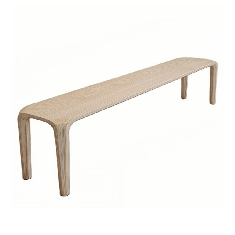 Banc en bois massif Niyaz, H 17,71 po x l 70,86 po x P 12,59 po