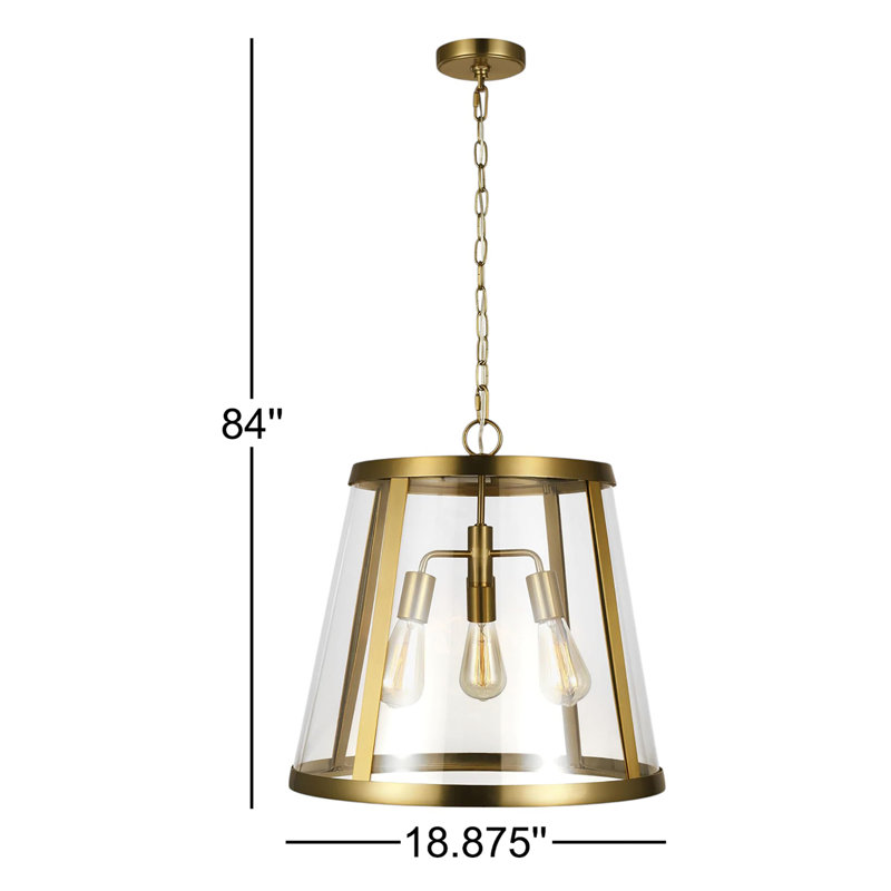 Amiir 3 - Light Single Pendant, Burnished Brass