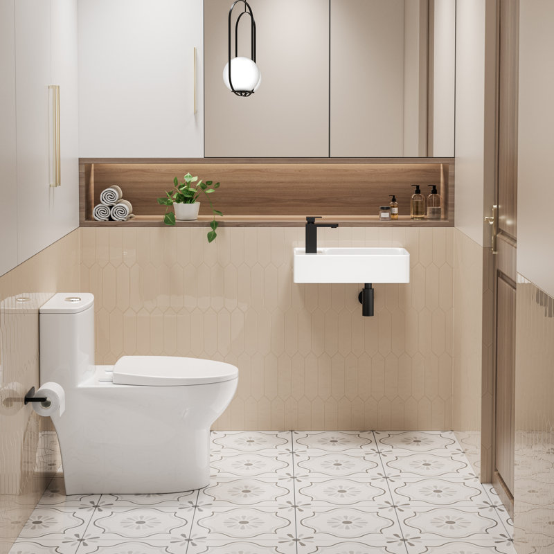 Turner 460mm x 250mm  Rectangular Wall Hung Bathroom Sink Basin