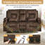 Causeuse inclinable manuelle avec console rabattable, ports de charge, haut-parleurs Bluetooth et lumières DEL-1896501424
