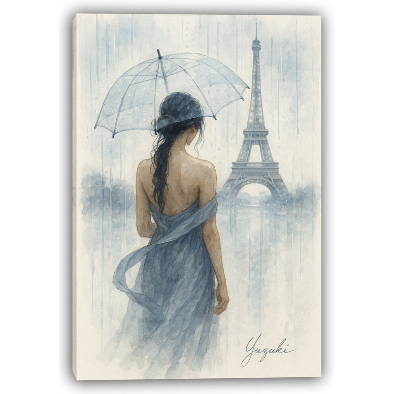 Paris in the Rain - reproduction sur toile tendue