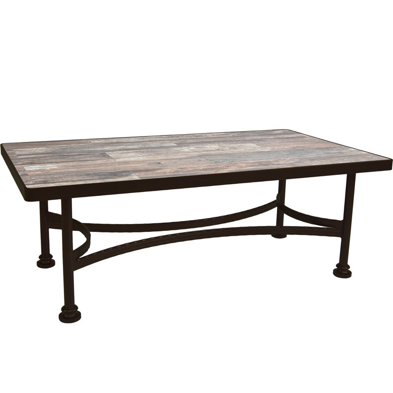Classico Outdoor Rectangle Coffee Table, Carbon Black, Summit Gray