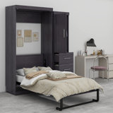 Twin Size Murphy Bed With Drawers, Bed & Can Be Folded Into A Cabinet