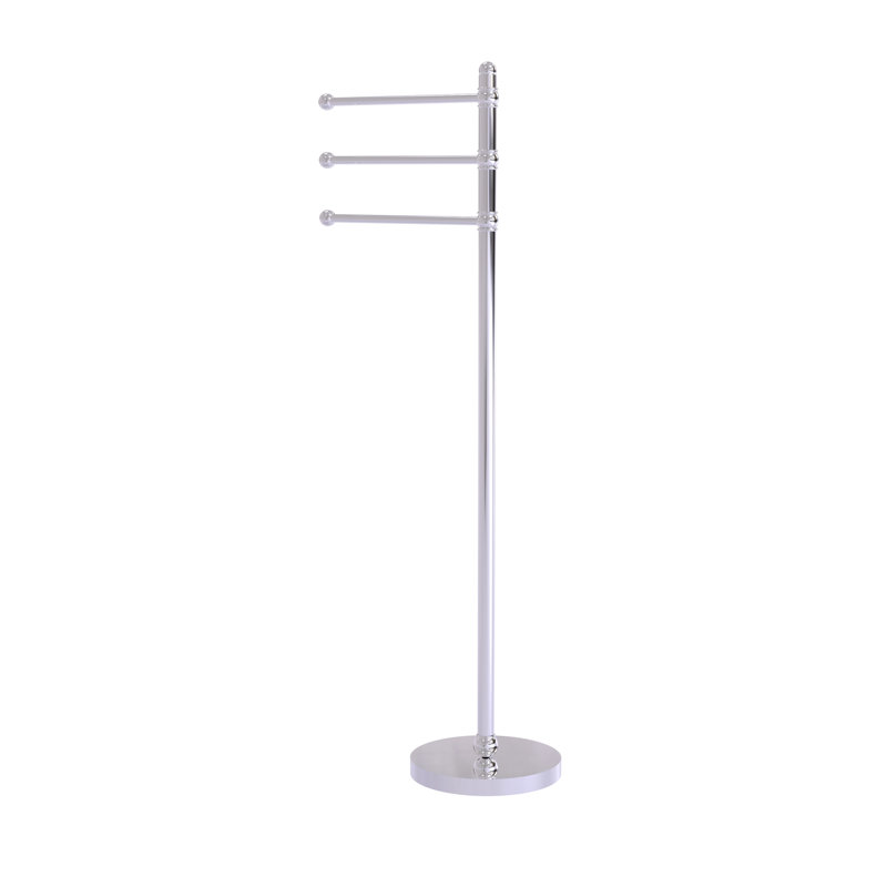 Porte-serviettes sur pied, Chrome poli