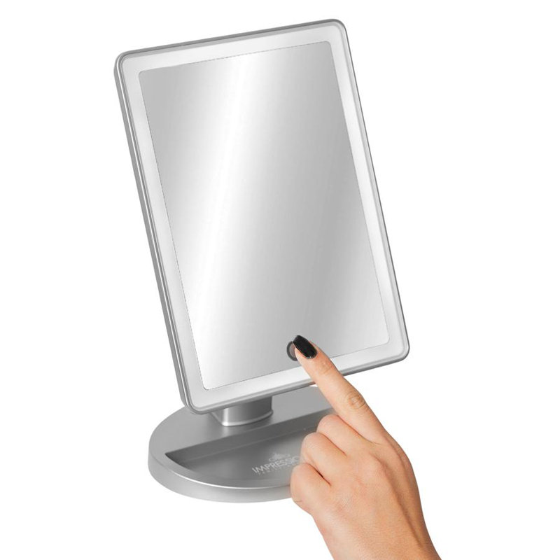 Miroir de maquillage tactile Touch Infinity, Argent