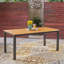 Table de salle à manger rectangulaire pour l'extérieur, table de patio en bois d'acacia, table bistro de campagne pour la cour, jardin, bord de piscine, terrasse