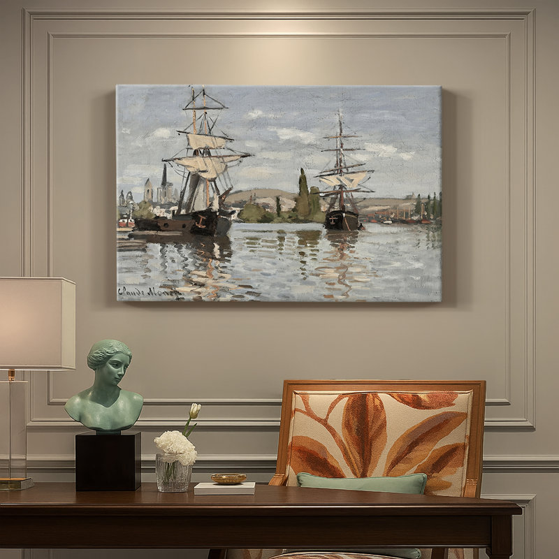 Expédié à Rouen-Claude Monet-Gallery, toile tendue-1872, 18 x 27