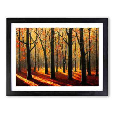 Intense Autumn Forest - Framed Print