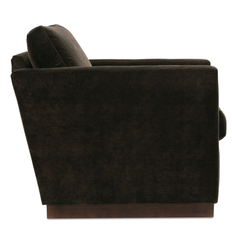 Allie Swivel Chair, Cocoa 100% Polyester, Gracious Living