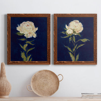 PRETTY AS A PEONY I - Ensemble de 2 reproductions de cadres photo sur toile