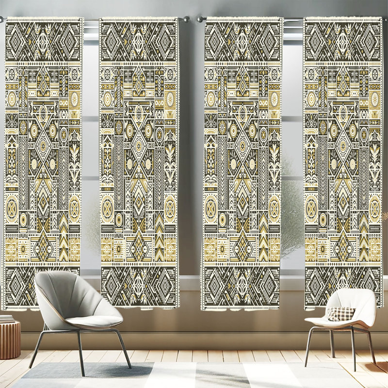 Niharika Semi Sheer Curtain, 56" W x 84" L