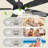 Ceiling Fans With Lights And Remote - 52 Inch Flush Mount Ceiling Fan With Noiseless Reversible DC Motor Timer LED Ceiling Fan For Bedroom Living Room Dining Room-197777886-197777880